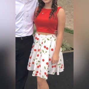Red & white cherry two piece